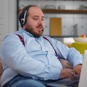 someone getting an insurance quote on a computer